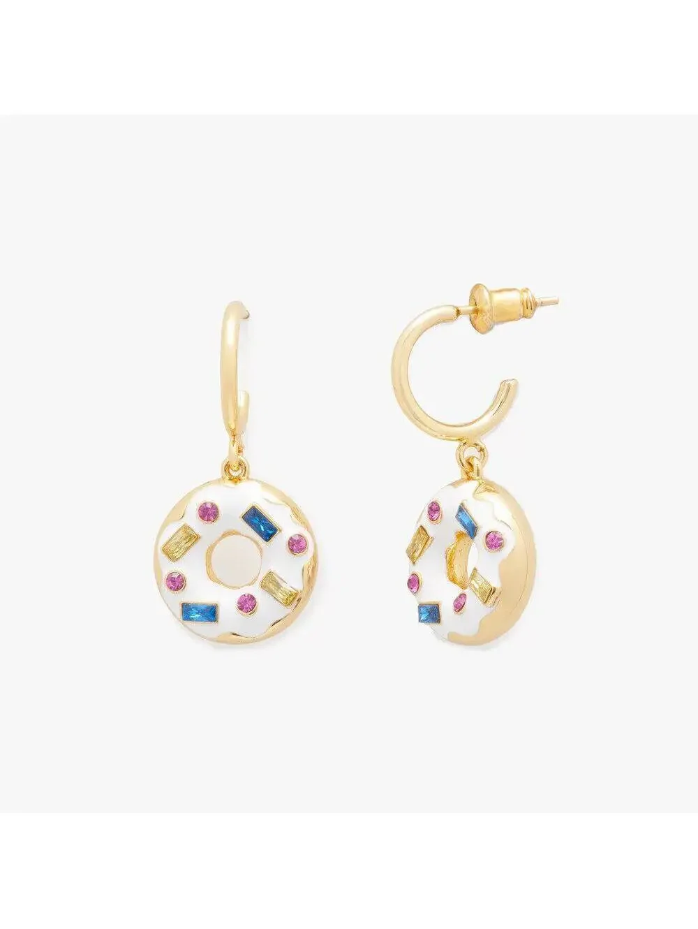Kate Spade Coffee Break Donut Huggie Earrings